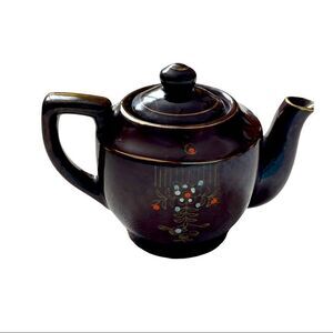 Japan 1940’s Vintage Moriage Brown Teapot Small